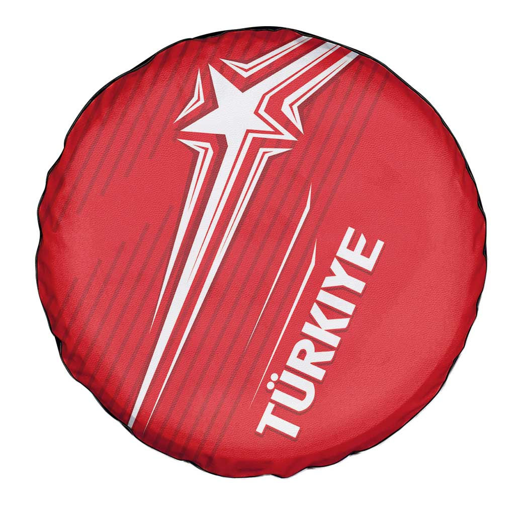 Turkiye Football 2024 Custom Spare Tire Cover Crescent-Stars Basic Style - Wonder Print Shop