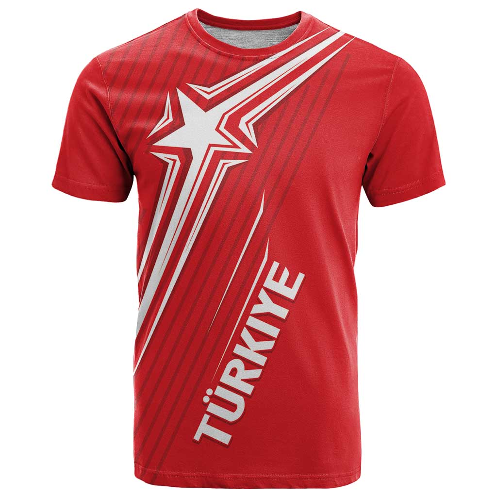 Turkiye Football 2024 Custom T Shirt Crescent-Stars Basic Style - Wonder Print Shop