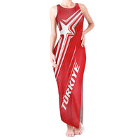 Turkiye Football 2024 Custom Tank Maxi Dress Crescent-Stars Basic Style - Wonder Print Shop