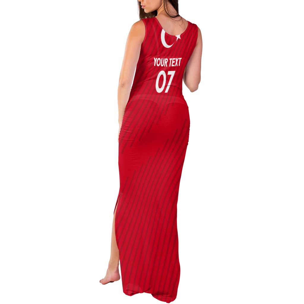 Turkiye Football 2024 Custom Tank Maxi Dress Crescent-Stars Basic Style - Wonder Print Shop