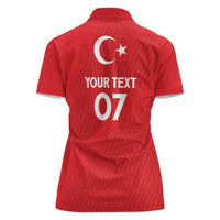 Turkiye Football 2024 Custom Women Polo Shirt Crescent-Stars Basic Style - Wonder Print Shop