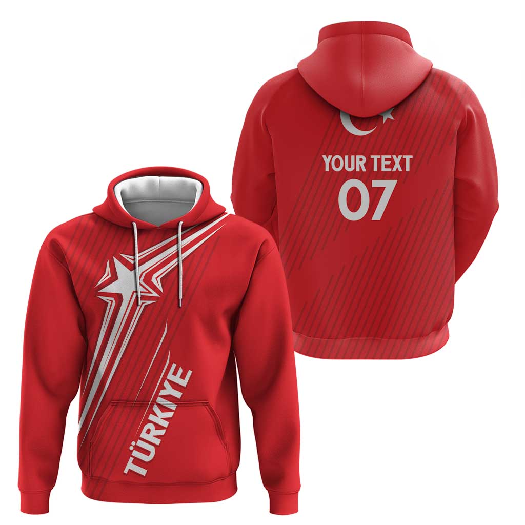 Turkiye Football 2024 Custom Zip Hoodie Crescent-Stars Basic Style - Wonder Print Shop