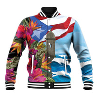 Puerto Rico El Morro Baseball Jacket Boriken Seascape - Wonder Print Shop