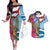 Puerto Rico El Morro Couples Matching Off The Shoulder Long Sleeve Dress and Hawaiian Shirt Boriken Seascape - Wonder Print Shop