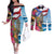 Puerto Rico El Morro Couples Matching Off The Shoulder Long Sleeve Dress and Long Sleeve Button Shirt Boriken Seascape - Wonder Print Shop