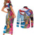 Puerto Rico El Morro Couples Matching Short Sleeve Bodycon Dress and Long Sleeve Button Shirt Boriken Seascape - Wonder Print Shop