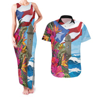 Puerto Rico El Morro Couples Matching Tank Maxi Dress and Hawaiian Shirt Boriken Seascape - Wonder Print Shop