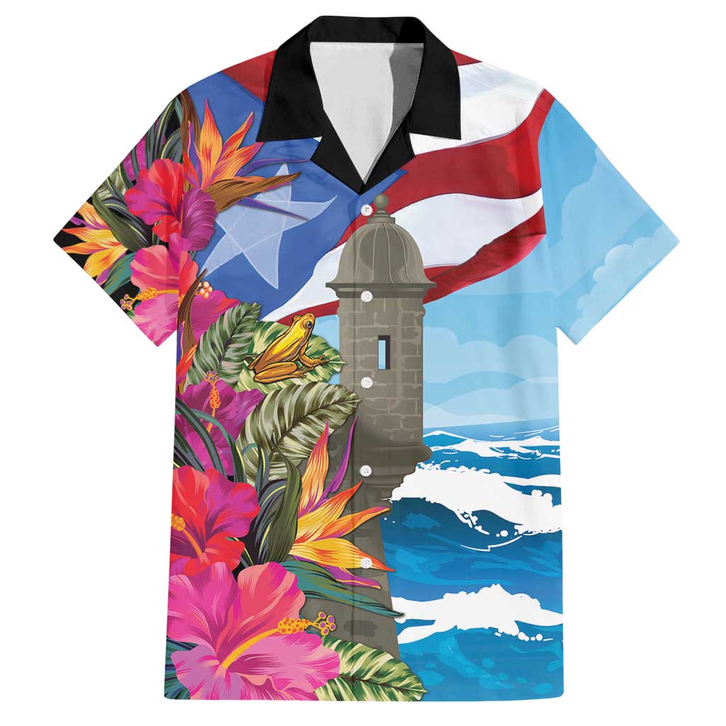 Puerto Rico El Morro Family Matching Long Sleeve Bodycon Dress and Hawaiian Shirt Boriken Seascape - Wonder Print Shop