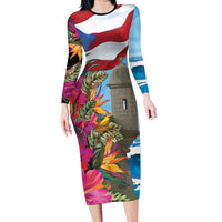Puerto Rico El Morro Family Matching Long Sleeve Bodycon Dress and Hawaiian Shirt Boriken Seascape - Wonder Print Shop