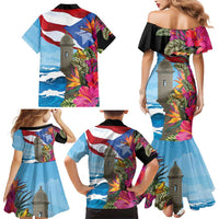 Puerto Rico El Morro Family Matching Mermaid Dress and Hawaiian Shirt Boriken Seascape - Wonder Print Shop
