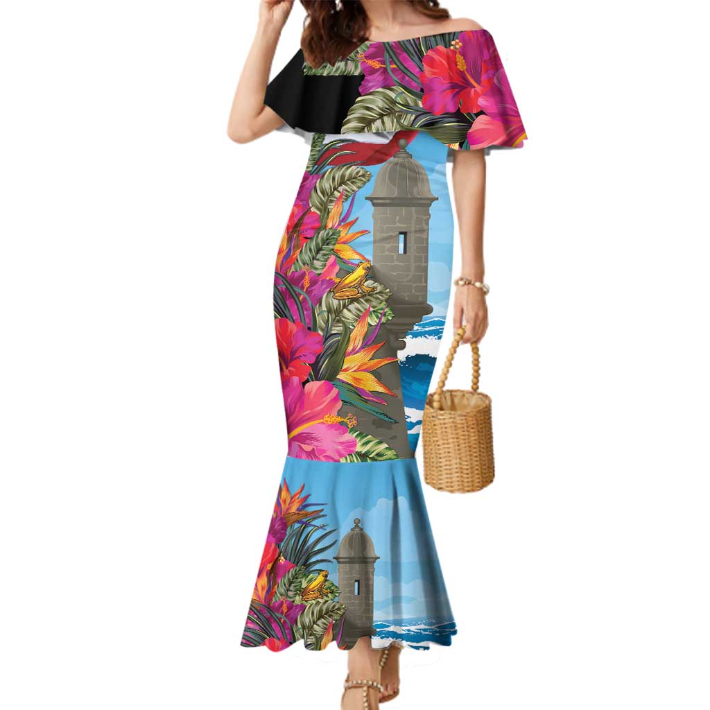 Puerto Rico El Morro Family Matching Mermaid Dress and Hawaiian Shirt Boriken Seascape - Wonder Print Shop