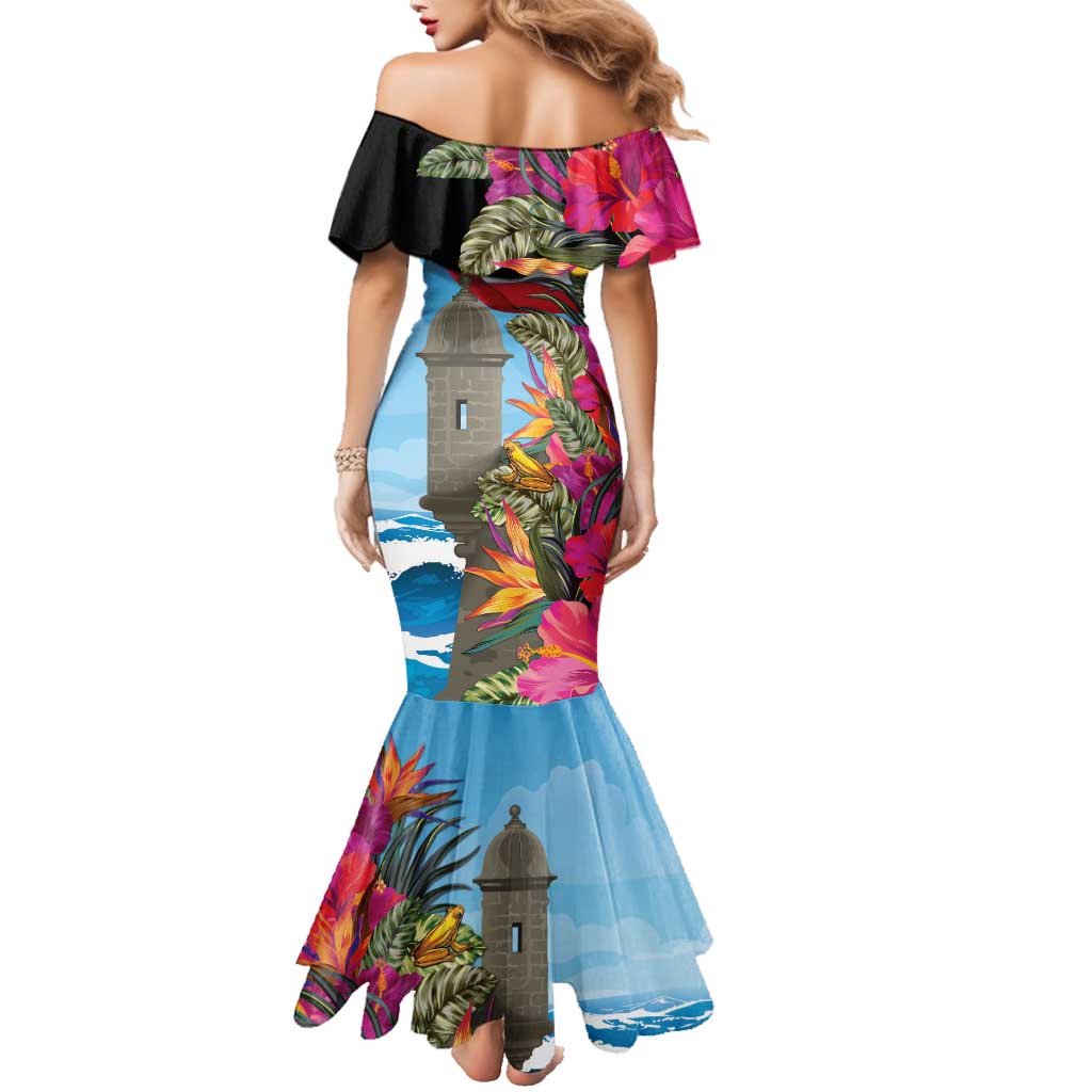 Puerto Rico El Morro Family Matching Mermaid Dress and Hawaiian Shirt Boriken Seascape - Wonder Print Shop