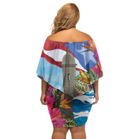 Puerto Rico El Morro Family Matching Off Shoulder Short Dress and Hawaiian Shirt Boriken Seascape - Wonder Print Shop