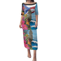 Puerto Rico El Morro Family Matching Puletasi and Hawaiian Shirt Boriken Seascape - Wonder Print Shop