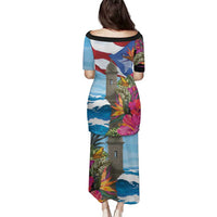Puerto Rico El Morro Family Matching Puletasi and Hawaiian Shirt Boriken Seascape - Wonder Print Shop