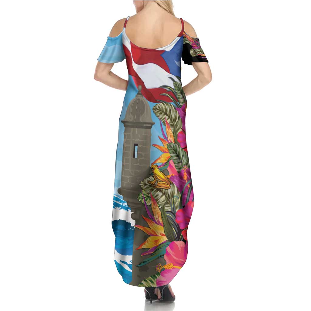 Puerto Rico El Morro Family Matching Summer Maxi Dress and Hawaiian Shirt Boriken Seascape - Wonder Print Shop