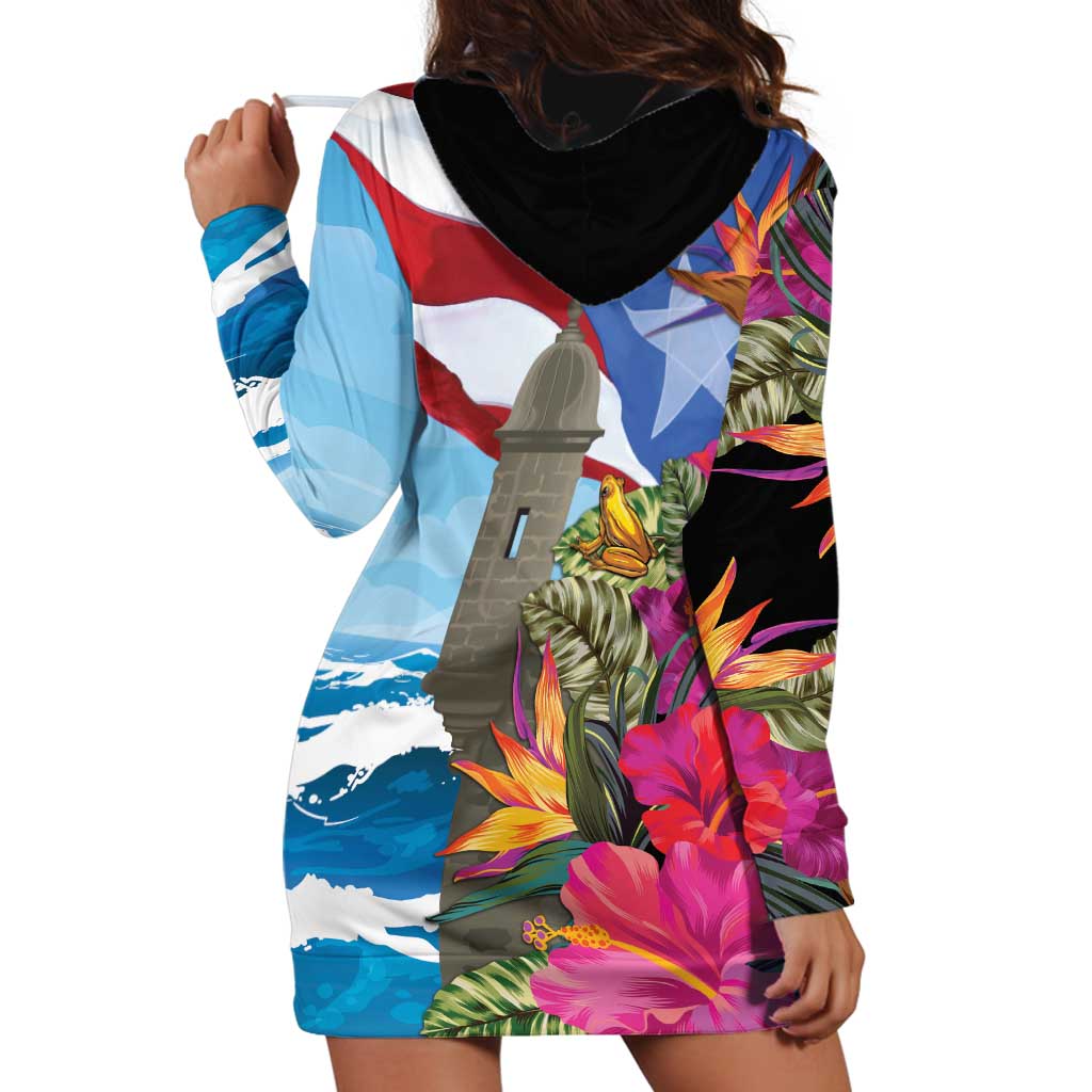 Puerto Rico El Morro Hoodie Dress Boriken Seascape - Wonder Print Shop