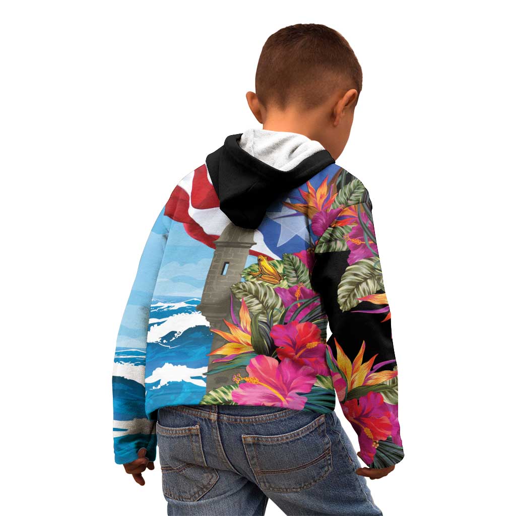Puerto Rico El Morro Kid Hoodie Boriken Seascape - Wonder Print Shop