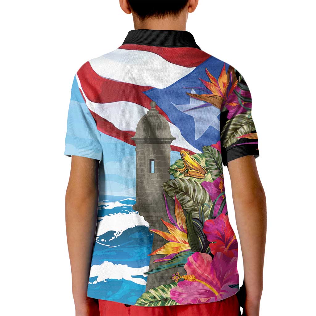 Puerto Rico El Morro Kid Polo Shirt Boriken Seascape - Wonder Print Shop