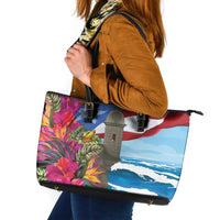 Puerto Rico El Morro Leather Tote Bag Boriken Seascape - Wonder Print Shop
