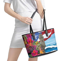 Puerto Rico El Morro Leather Tote Bag Boriken Seascape - Wonder Print Shop