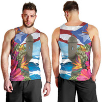Puerto Rico El Morro Men Tank Top Boriken Seascape - Wonder Print Shop