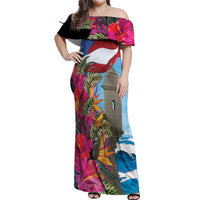 Puerto Rico El Morro Off Shoulder Maxi Dress Boriken Seascape - Wonder Print Shop