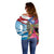 Puerto Rico El Morro Off Shoulder Sweater Boriken Seascape - Wonder Print Shop