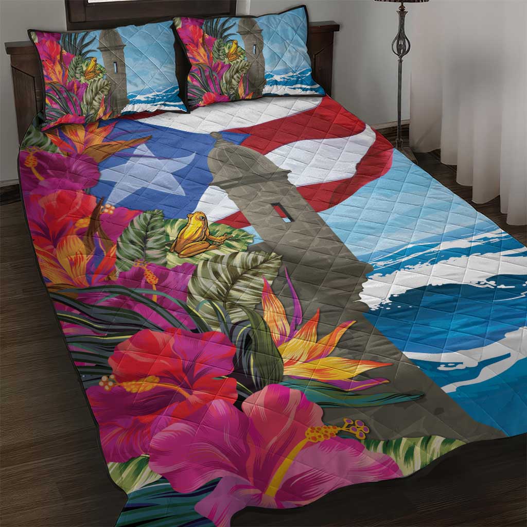 Puerto Rico El Morro Quilt Bed Set Boriken Seascape - Wonder Print Shop