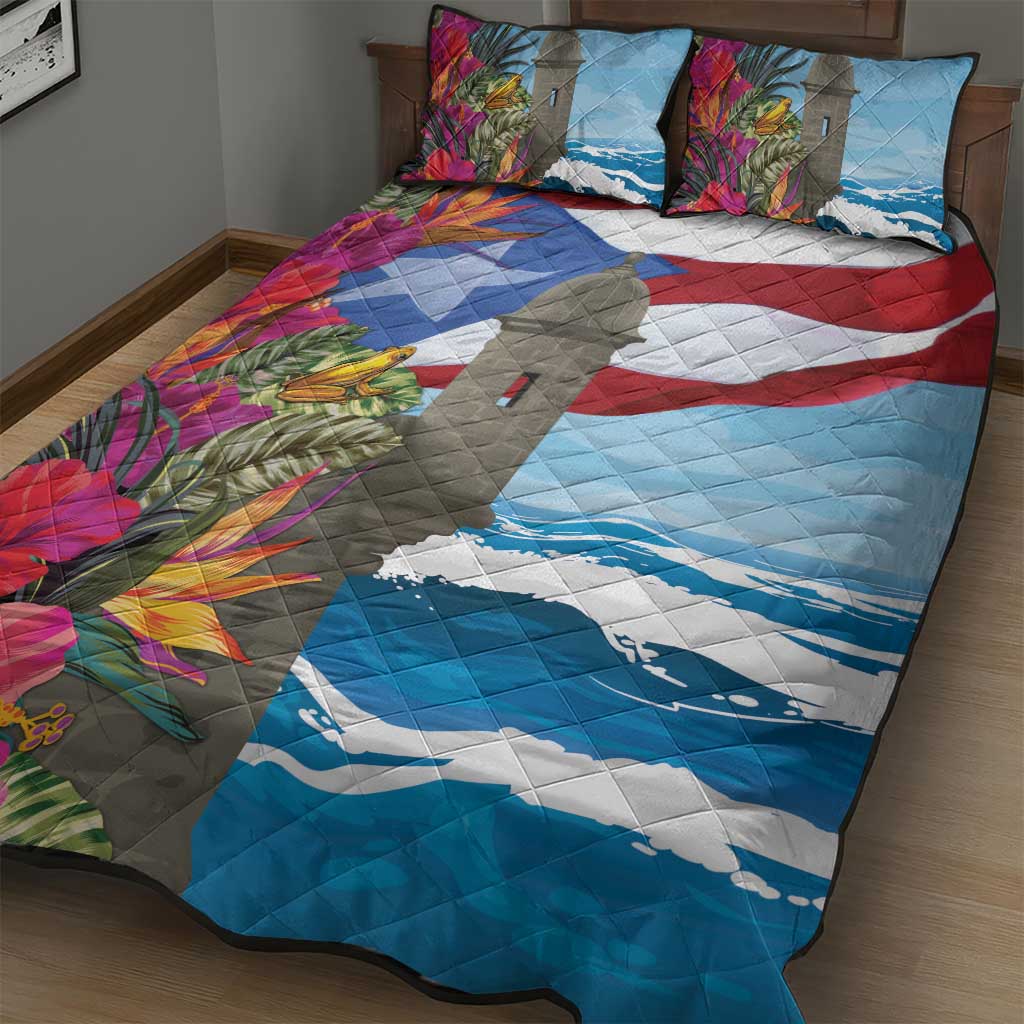 Puerto Rico El Morro Quilt Bed Set Boriken Seascape - Wonder Print Shop