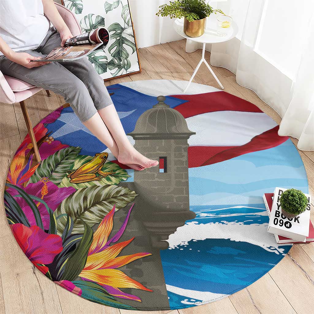 Puerto Rico El Morro Round Carpet Boriken Seascape - Wonder Print Shop