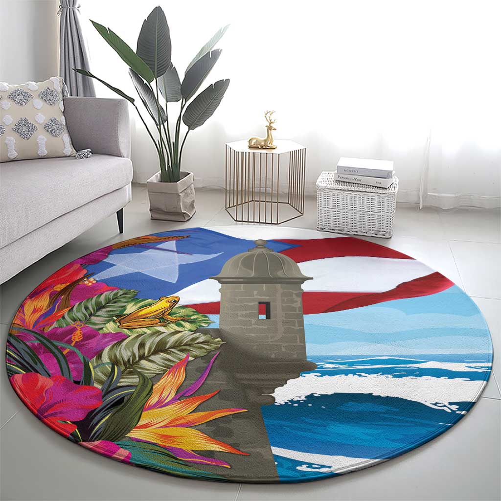 Puerto Rico El Morro Round Carpet Boriken Seascape - Wonder Print Shop