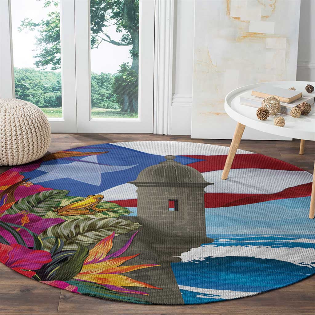 Puerto Rico El Morro Round Carpet Boriken Seascape - Wonder Print Shop