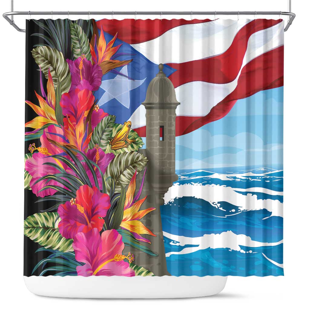 Puerto Rico El Morro Shower Curtain Boriken Seascape - Wonder Print Shop