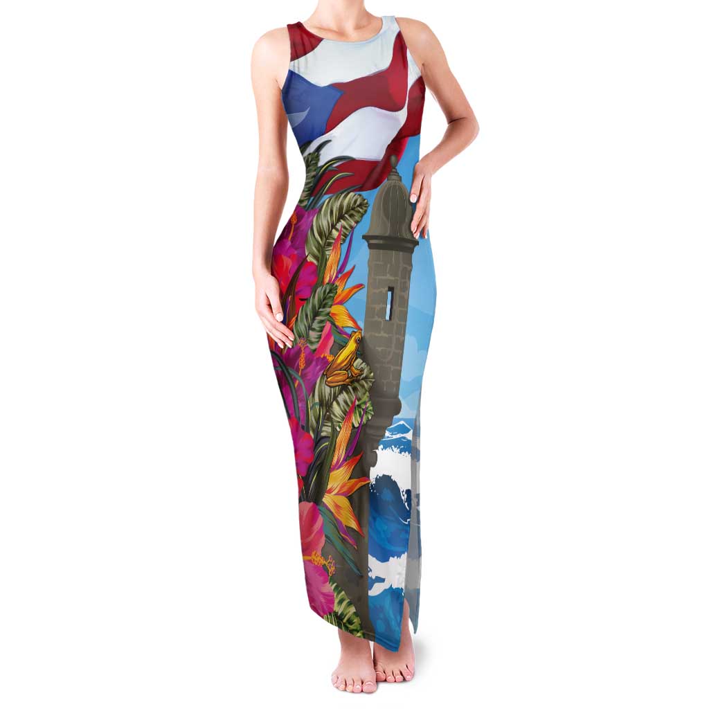 Puerto Rico El Morro Tank Maxi Dress Boriken Seascape - Wonder Print Shop