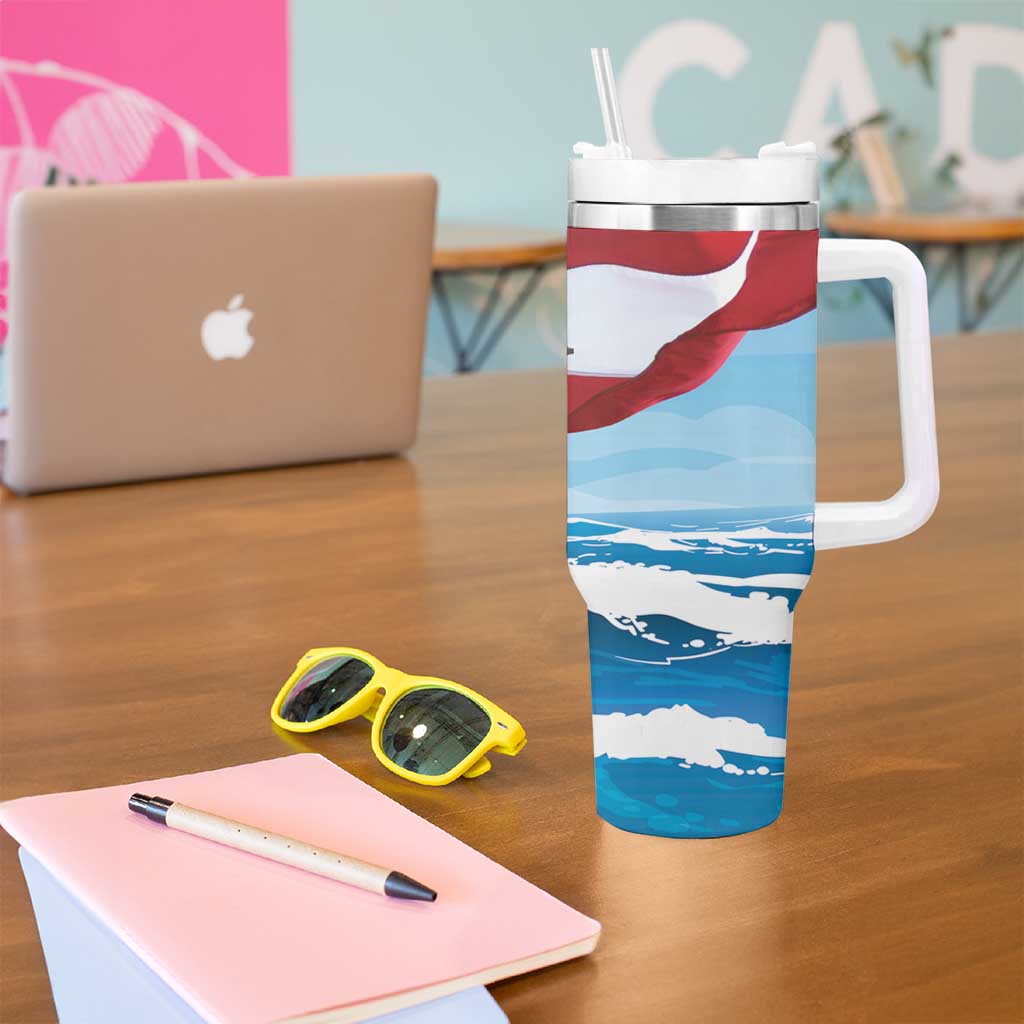 Puerto Rico El Morro Tumbler With Handle Boriken Seascape - Wonder Print Shop