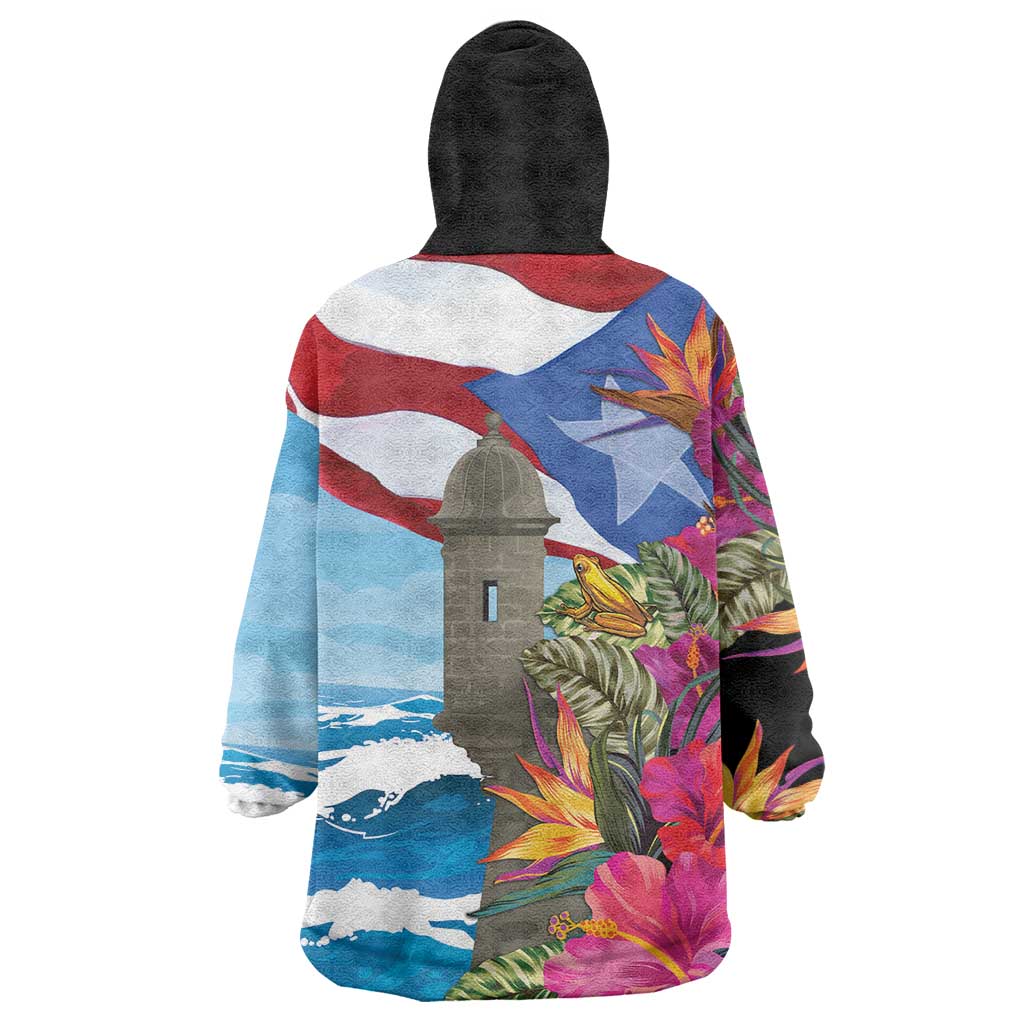 Puerto Rico El Morro Wearable Blanket Hoodie Boriken Seascape - Wonder Print Shop