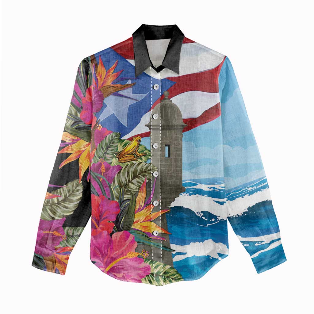 Puerto Rico El Morro Women Casual Shirt Boriken Seascape - Wonder Print Shop