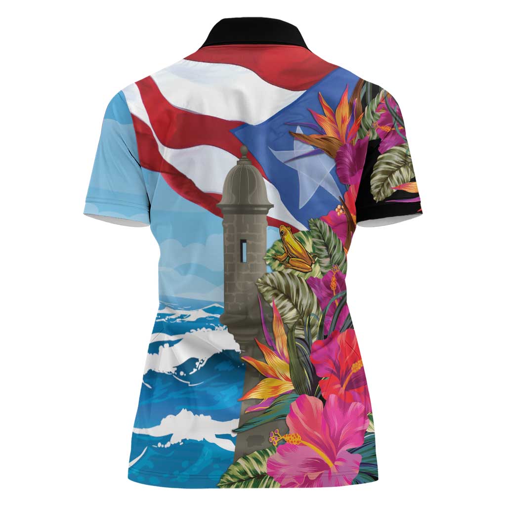 Puerto Rico El Morro Women Polo Shirt Boriken Seascape - Wonder Print Shop