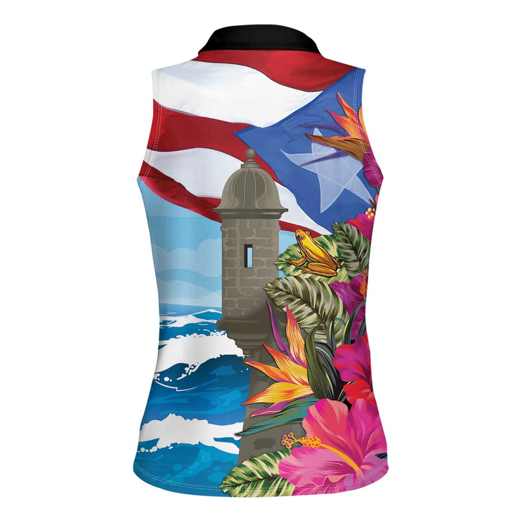 Puerto Rico El Morro Women Sleeveless Polo Shirt Boriken Seascape - Wonder Print Shop