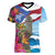 Puerto Rico El Morro Women V-Neck T-Shirt Boriken Seascape - Wonder Print Shop