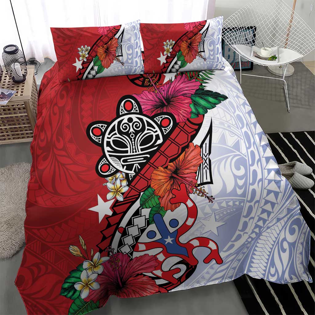 Puerto Rico Boricua Bedding Set Taino - Polynesia Tribal Mix - Wonder Print Shop