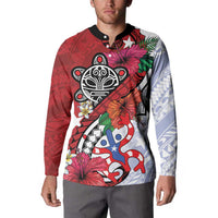 Puerto Rico Boricua Button Sweatshirt Taino - Polynesia Tribal Mix - Wonder Print Shop