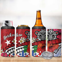 Puerto Rico Boricua 4 in 1 Can Cooler Tumbler Taino - Polynesia Tribal Mix - Wonder Print Shop