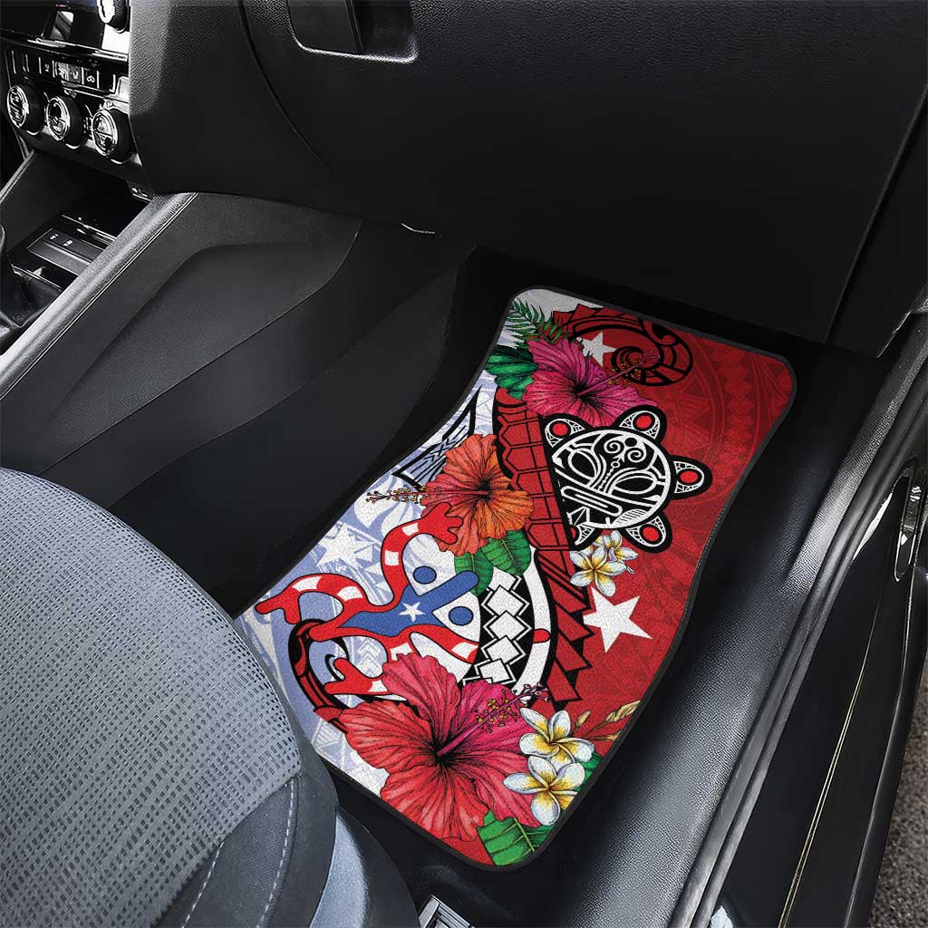 Puerto Rico Boricua Car Mats Taino - Polynesia Tribal Mix - Wonder Print Shop