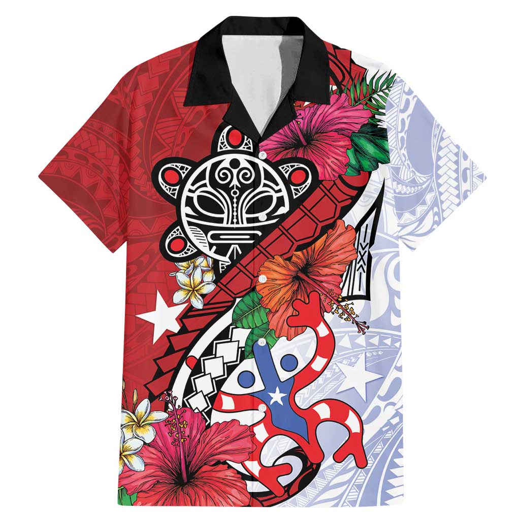 Puerto Rico Boricua Family Matching Mermaid Dress and Hawaiian Shirt Taino - Polynesia Tribal Mix - Wonder Print Shop