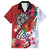 Puerto Rico Boricua Family Matching Off The Shoulder Long Sleeve Dress and Hawaiian Shirt Taino - Polynesia Tribal Mix - Wonder Print Shop