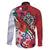 Puerto Rico Boricua Family Matching Off The Shoulder Long Sleeve Dress and Hawaiian Shirt Taino - Polynesia Tribal Mix - Wonder Print Shop