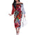 Puerto Rico Boricua Family Matching Off The Shoulder Long Sleeve Dress and Hawaiian Shirt Taino - Polynesia Tribal Mix - Wonder Print Shop