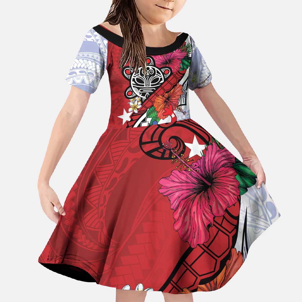 Puerto Rico Boricua Family Matching Off Shoulder Maxi Dress and Hawaiian Shirt Taino - Polynesia Tribal Mix - Wonder Print Shop